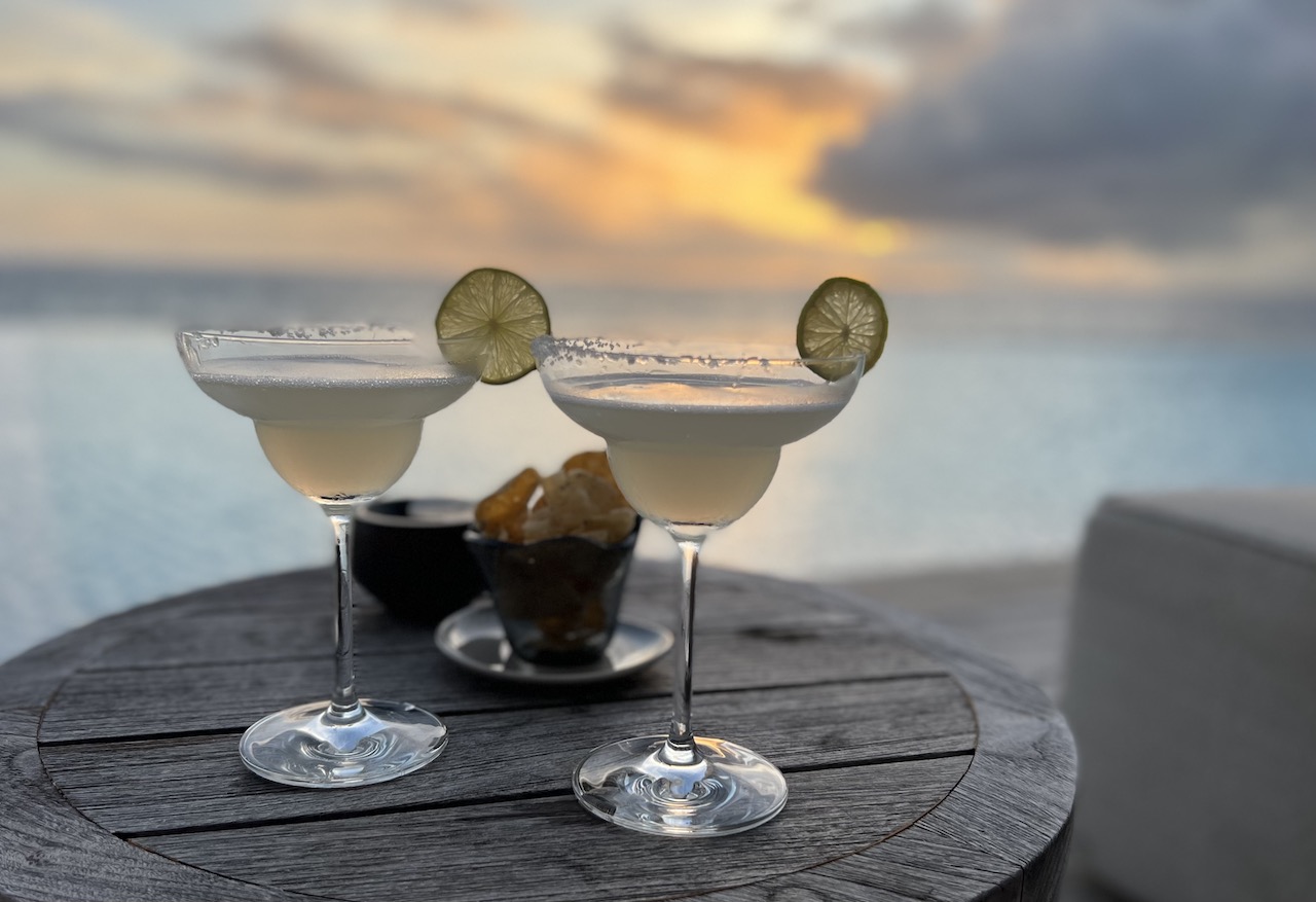 Margaritas at sunset