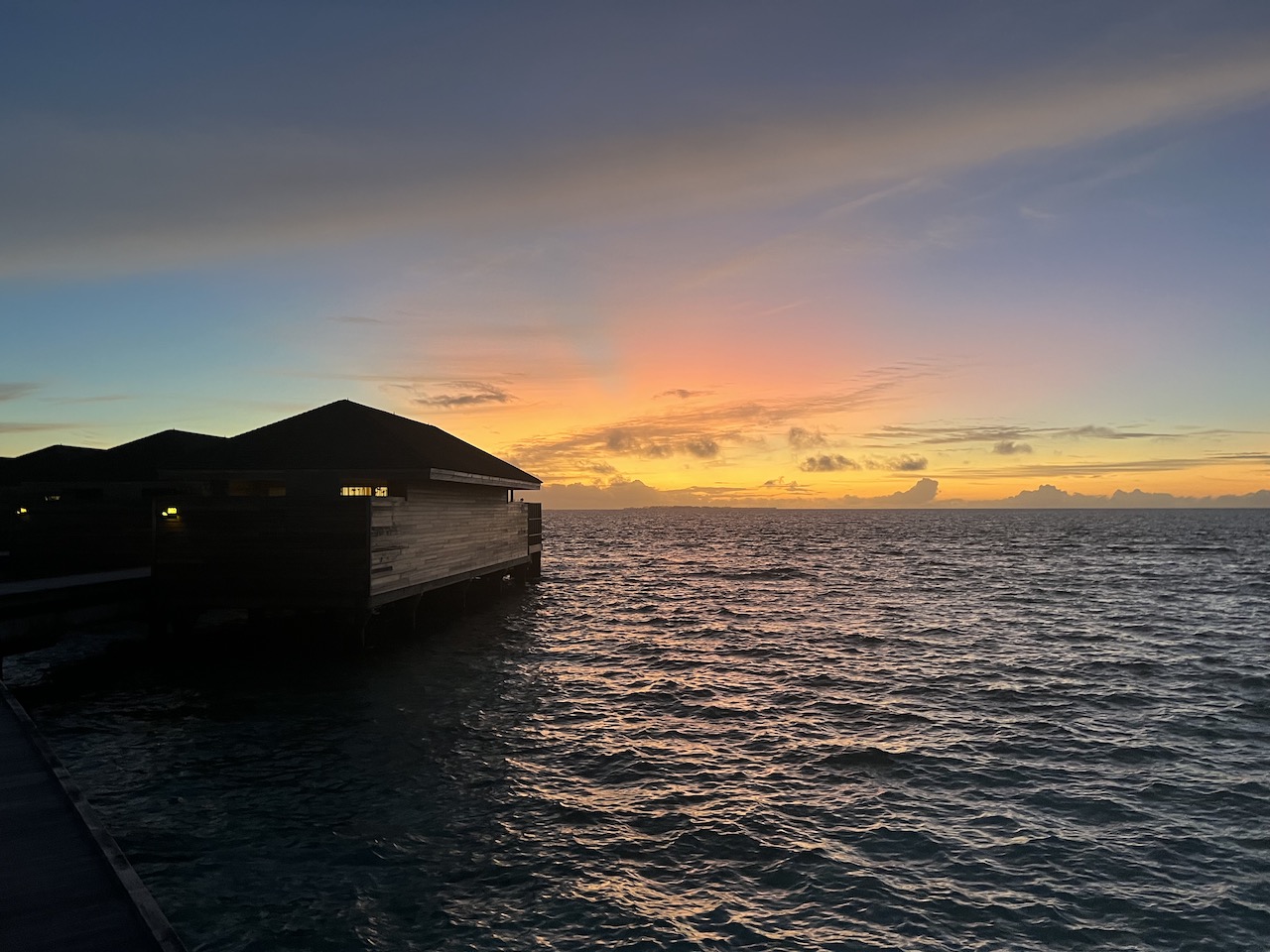 Sunset over Ocean Villas