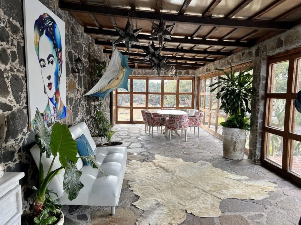 Rancho Las Cascadas sunroom