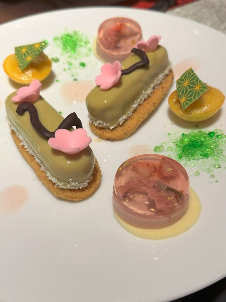 cake selection at Dhawa Yura Kyoto afternoon tea