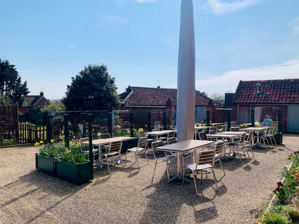 The Crown and Castle outdoor seating