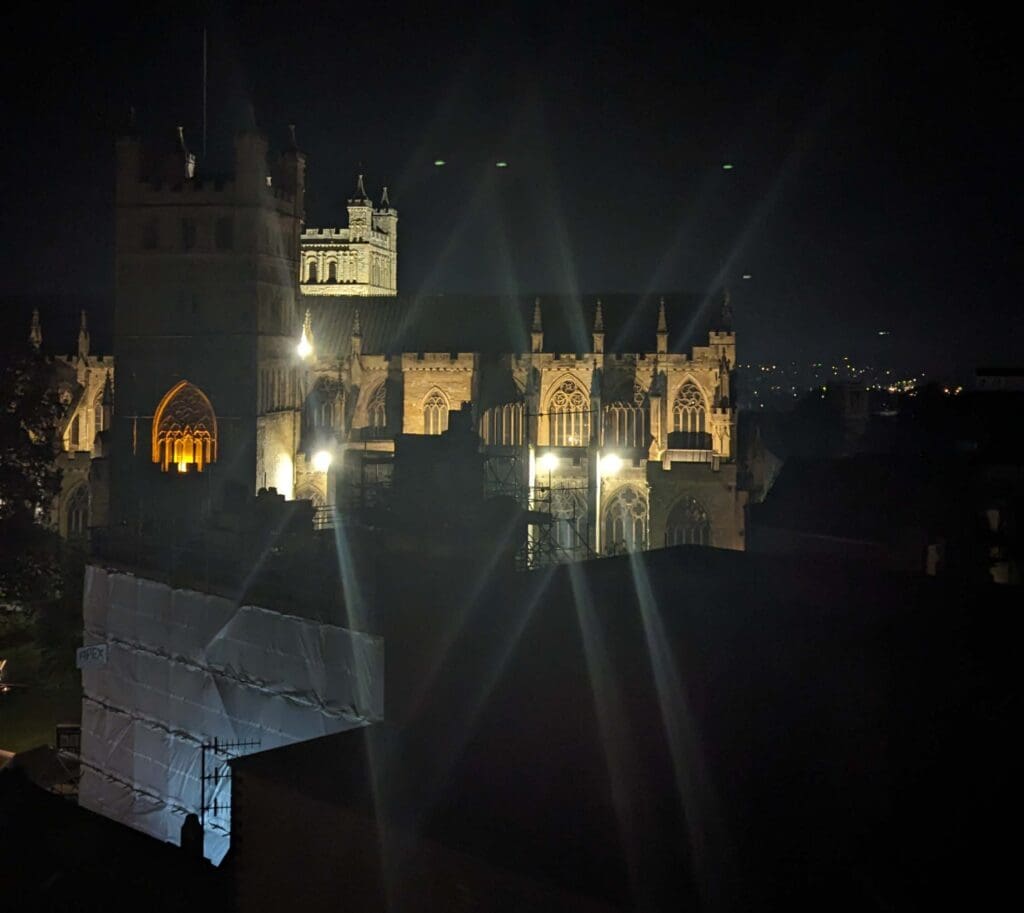 Exeter Cathedral at Night