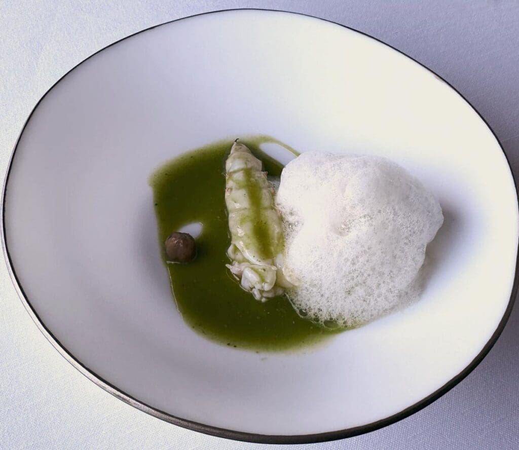 Miramar restaurant langoustine with hazlenut 1