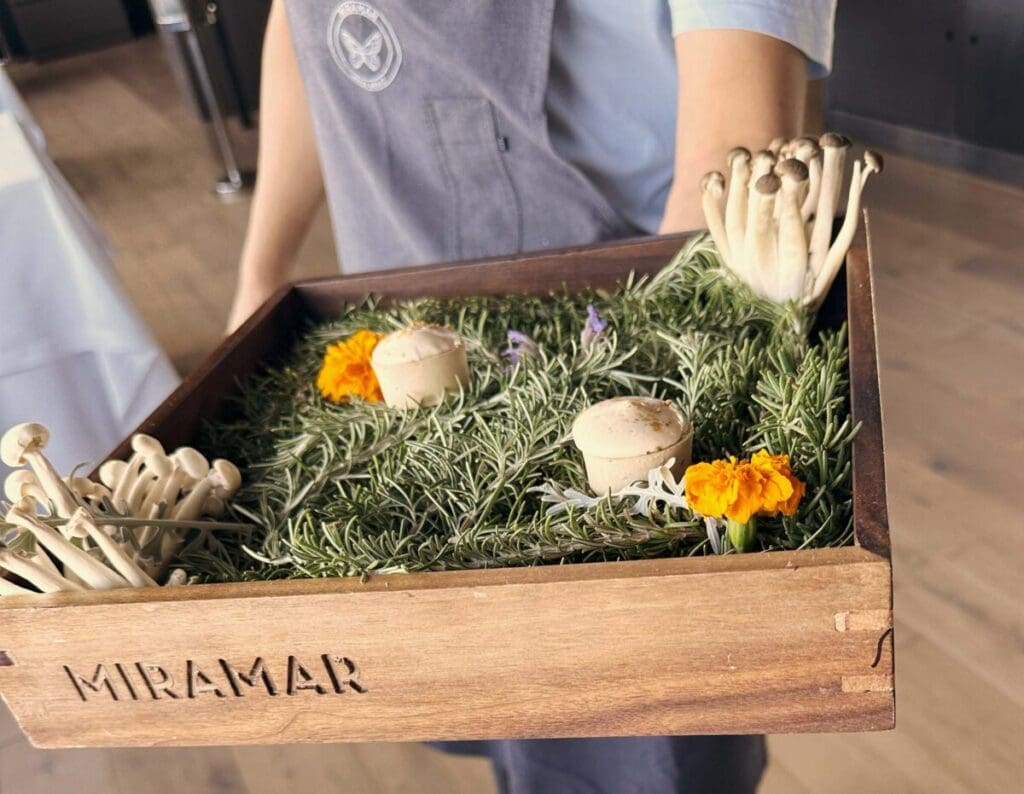 Miramar restaurant mushroom tartlet