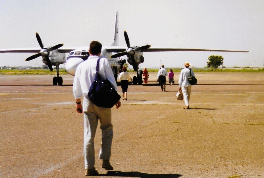 Bukhara-small-plane-on-runway