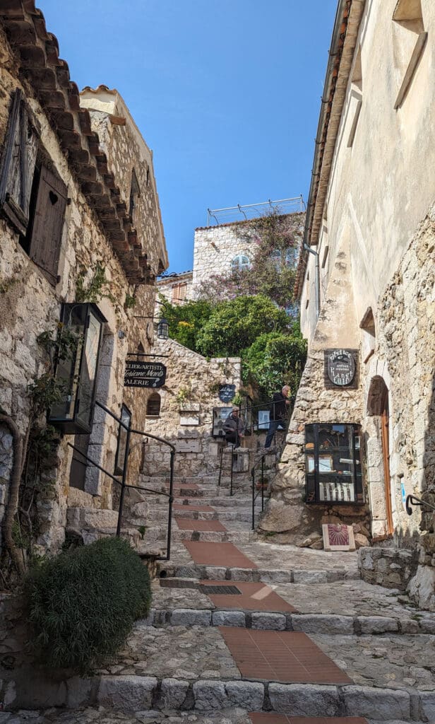 Cobbled Streets in Eze, Cote d'Azur, France