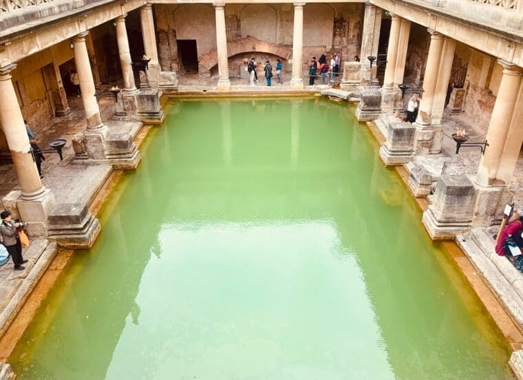 The interior of the Roman Baths, Bath