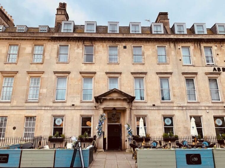 Exterior shot of the Abbey Hotel in Bath