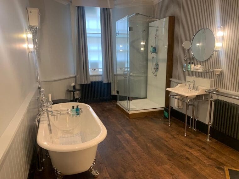 The bathroom at the Abbey Hotel, Bath