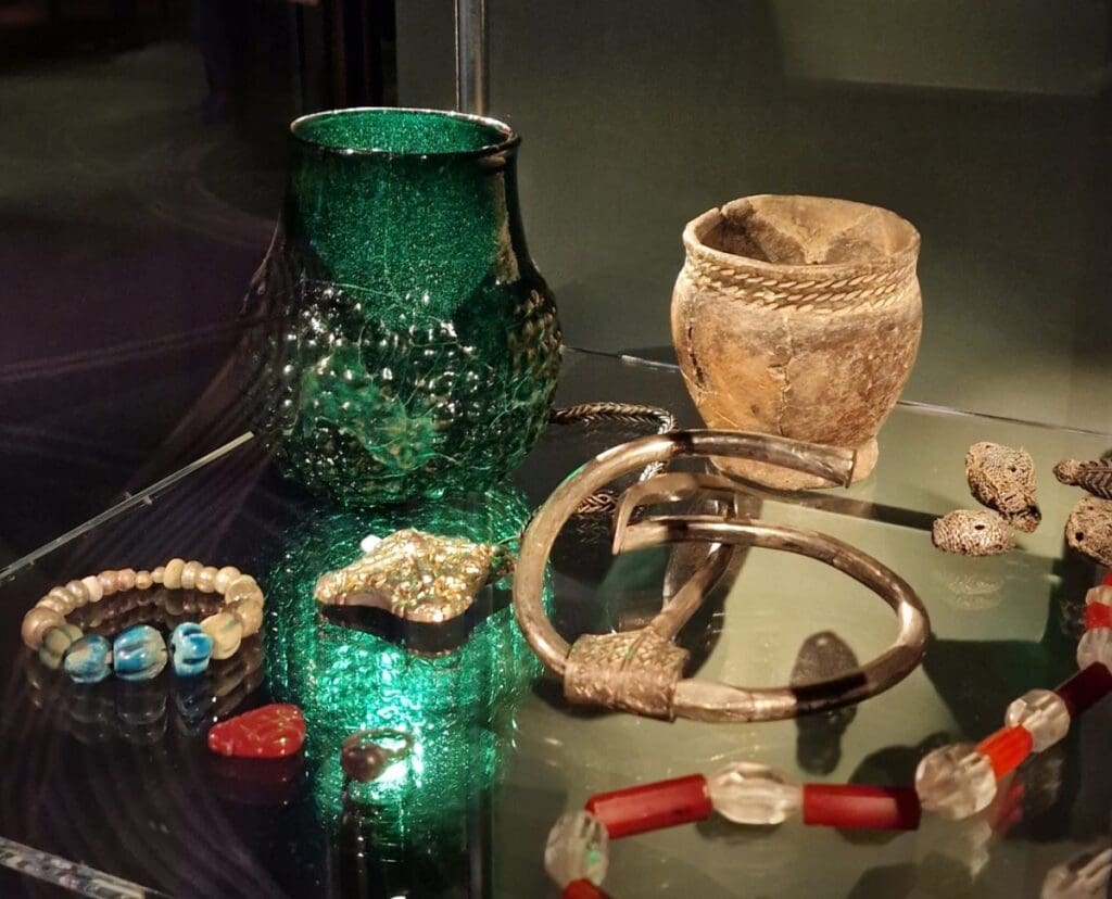 Artefacts from the Viking period on display at the Swedish History Museum
