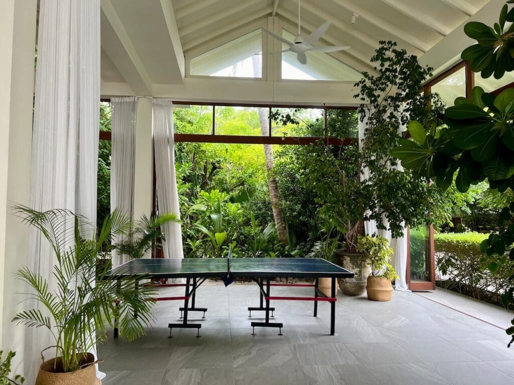 The Standard Maldives table tennis