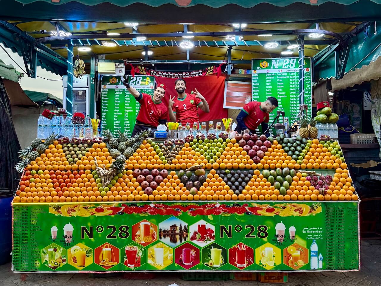 Juice stall in Djemaa el Fna