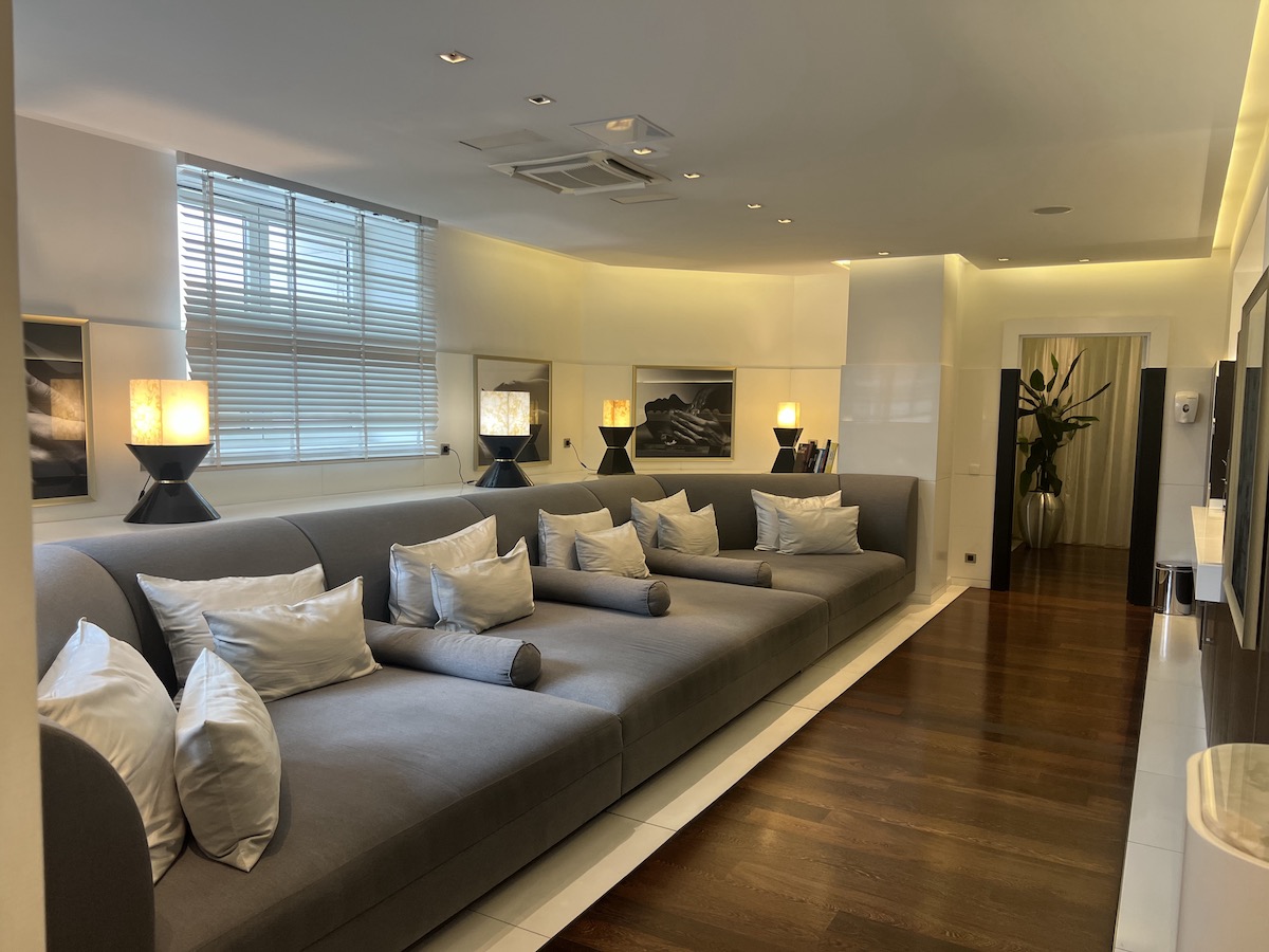 The Spa at the Majestic hotel, a view of the lounging sofas