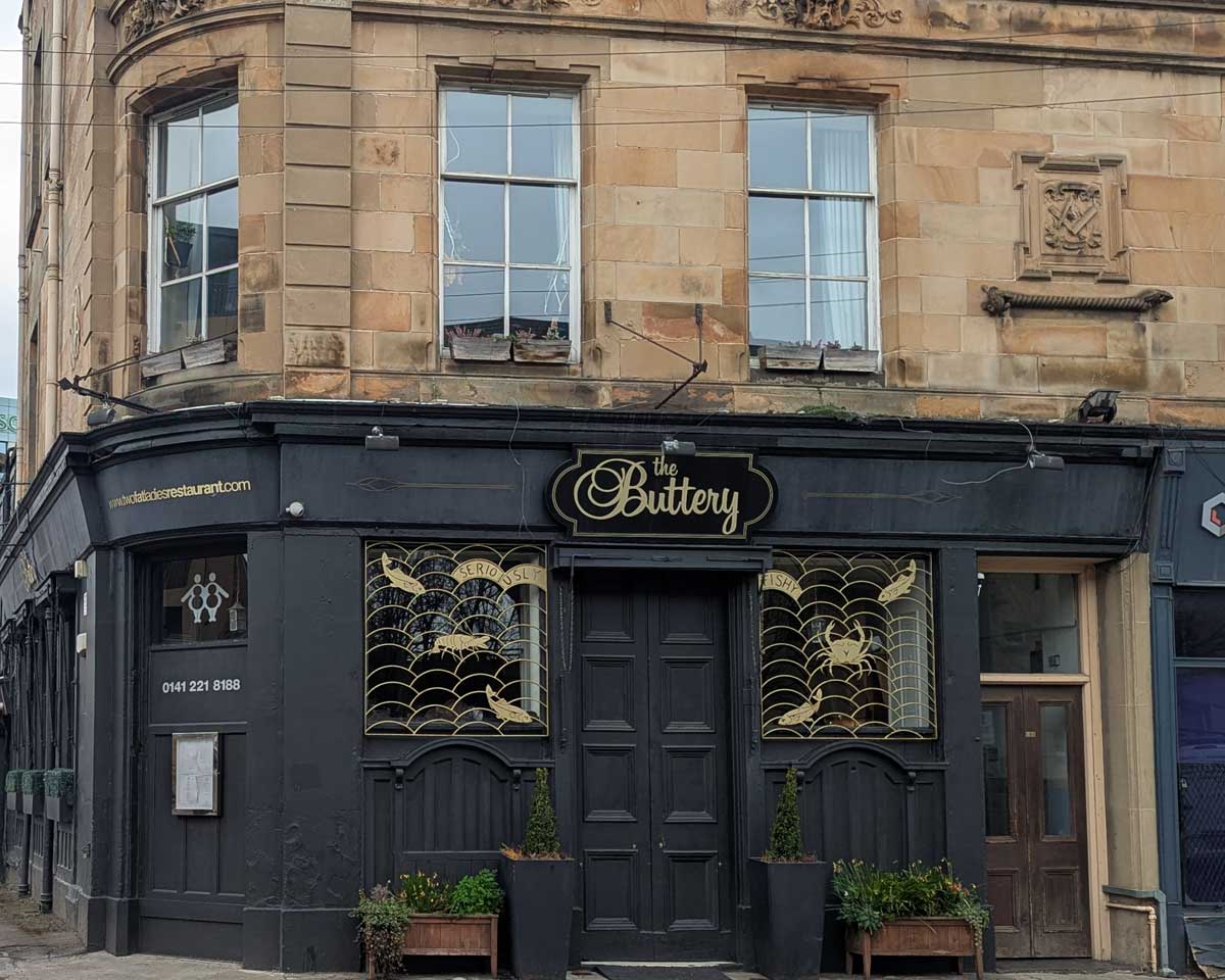 Exterior of The Buttery, Glasgow