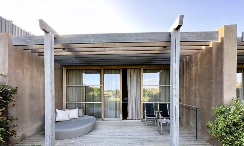 Each suite at ADLER Spa resort Sicilia has a private terrace overlooking the lawns and gardens