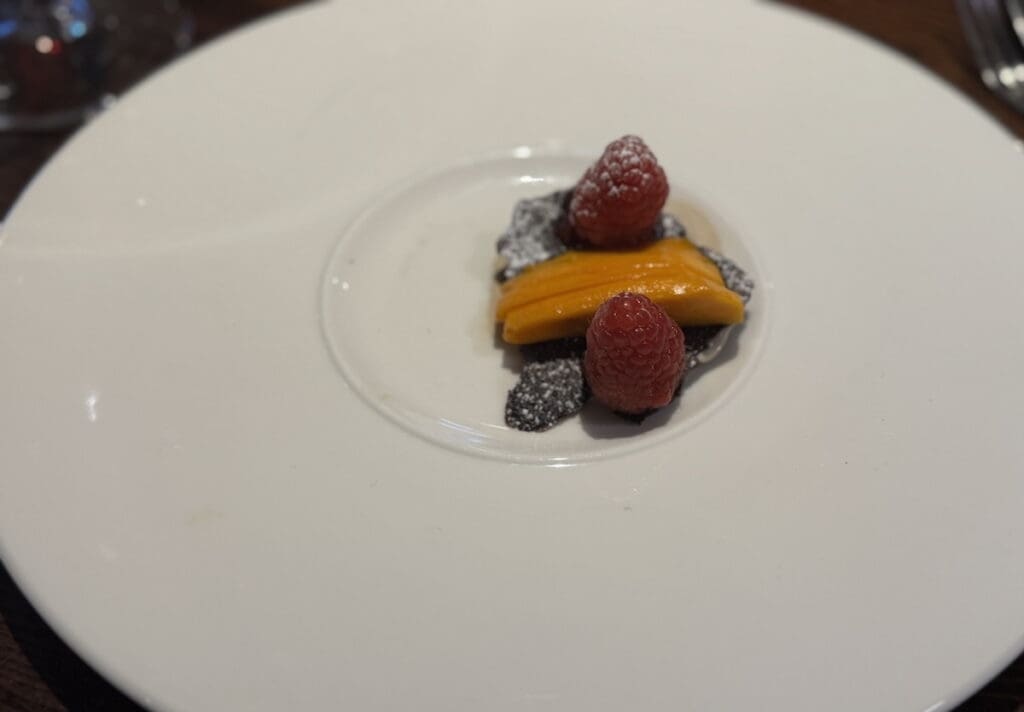 Alphonso mango with coconut blossom & lime granita