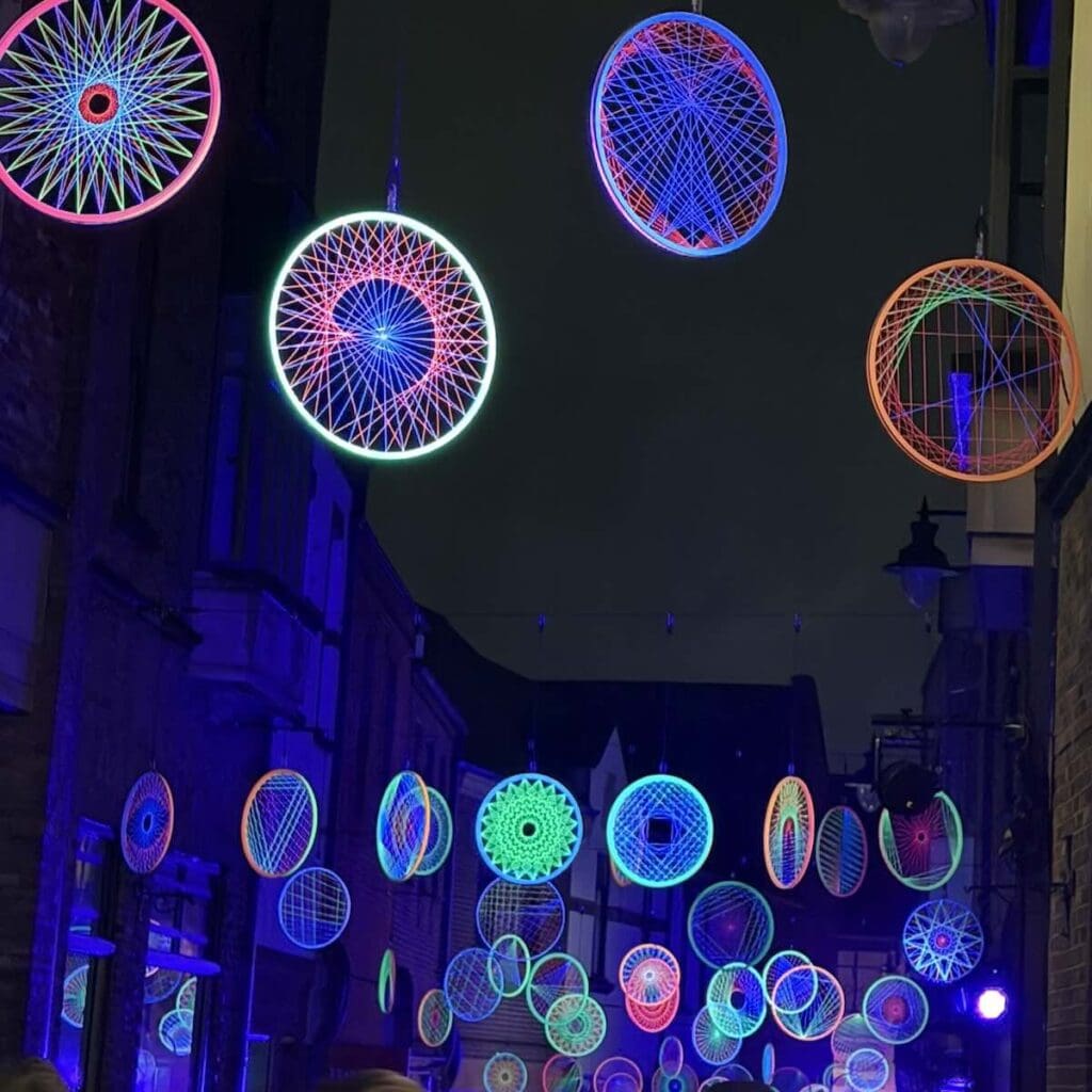 FluoreCycle by Hannah Ayre at Lumiere 2025 Durham
