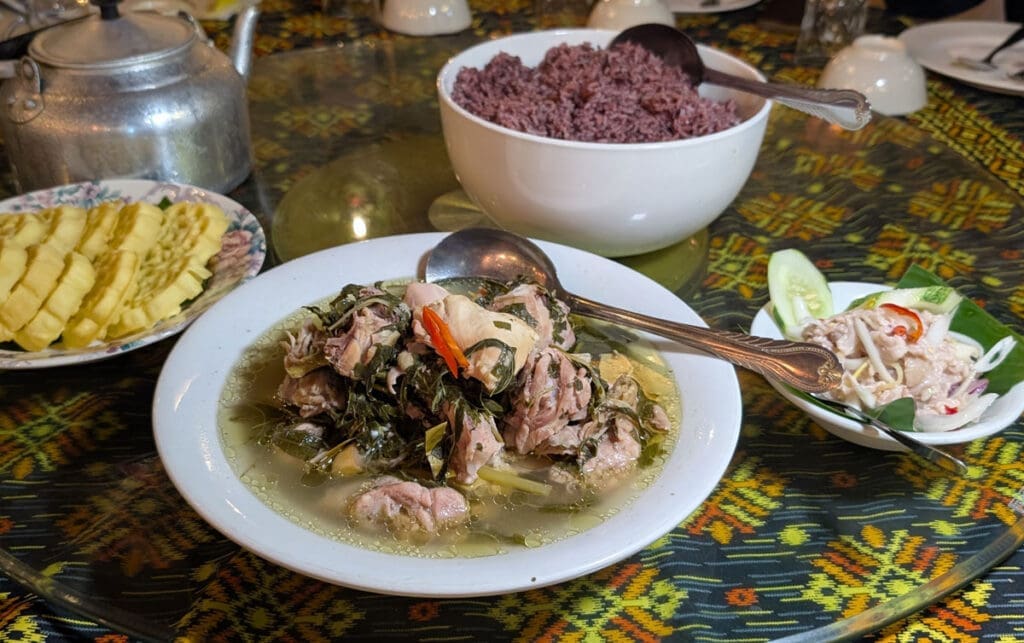 Bario Rice served with Pansuh Chicken at LePau