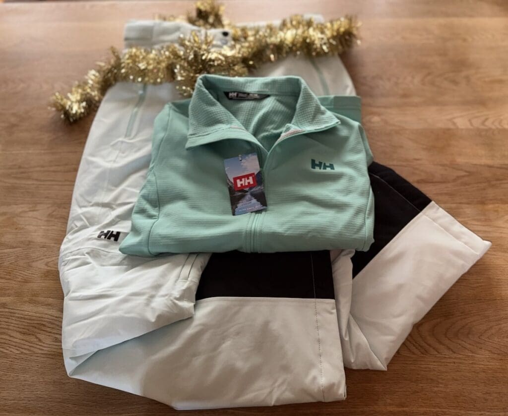 Helly Hansen trousers & fleece - outerwear gifts for skiers