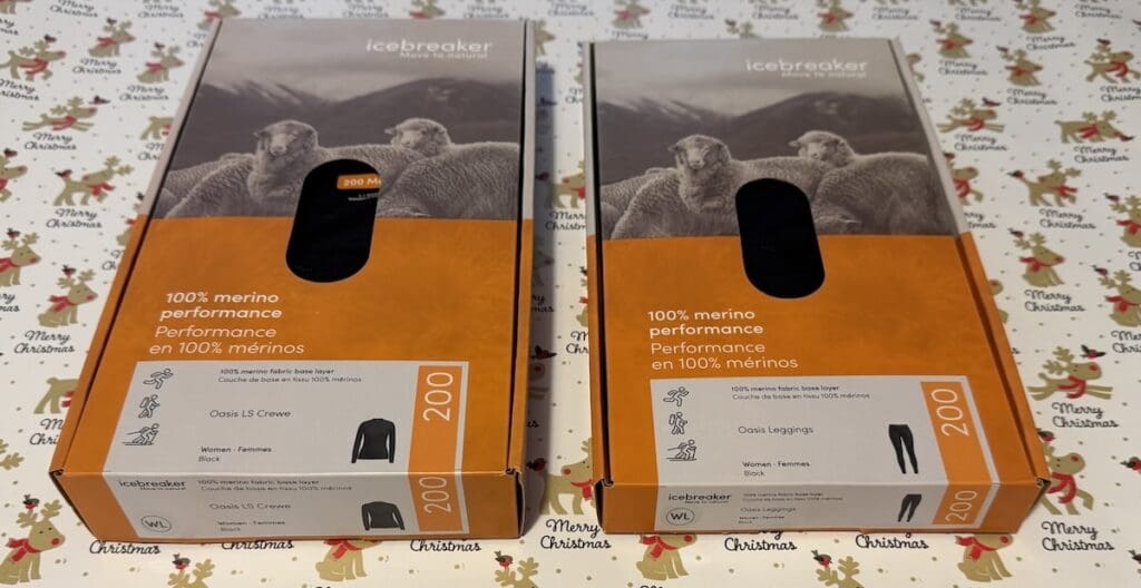 Icebreaker merino wool base layers - a cosy gift for the skier in your life