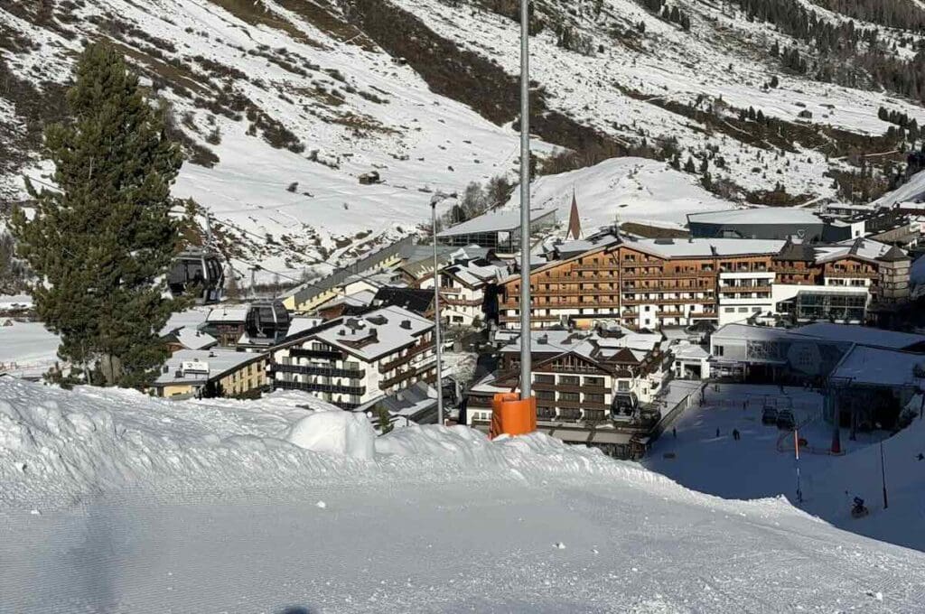 Looking down at Obergurgl
