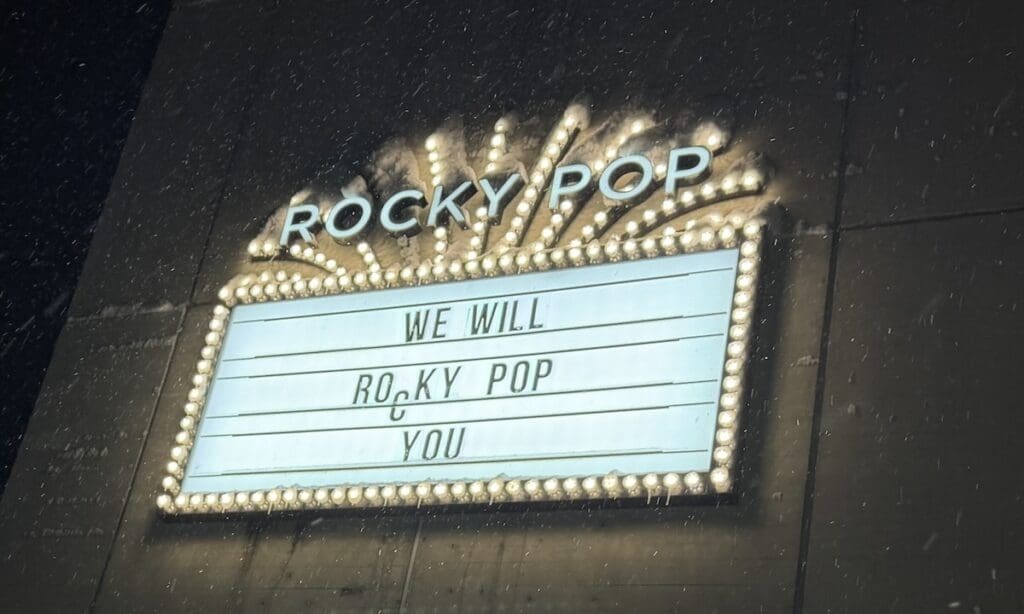 RockyPop Hotel Flaine sign