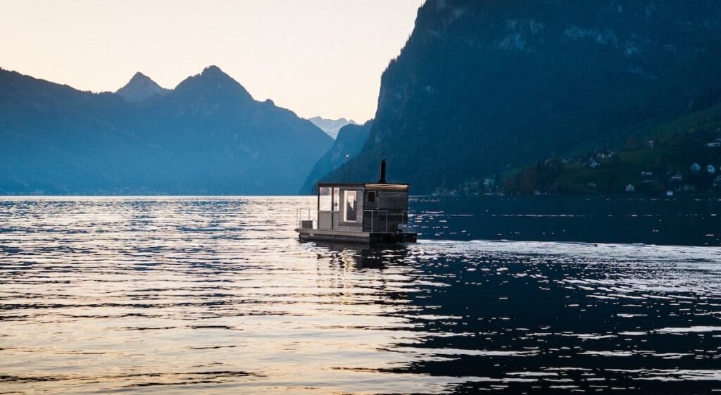 Sauna Boat Lake Lucerne