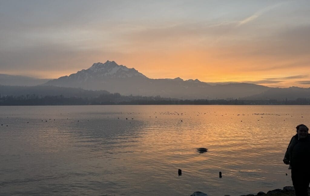 Sunset over Lake Lucerne