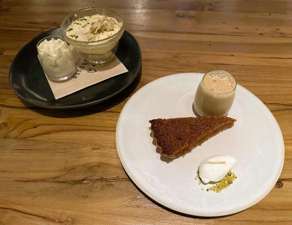 Treehouse Manchester desserts at in -house restaurant, Pip