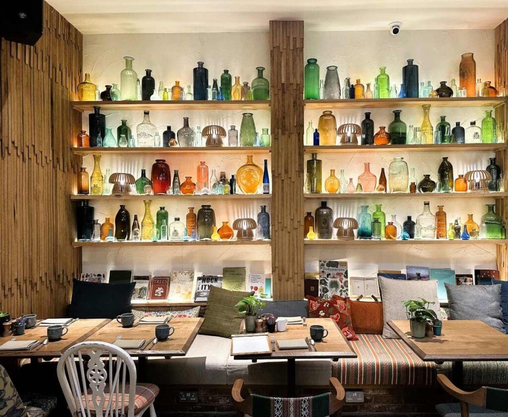 Treehouse Manchester has an in-house restaurant, Pip, with a beautiful wall of glass