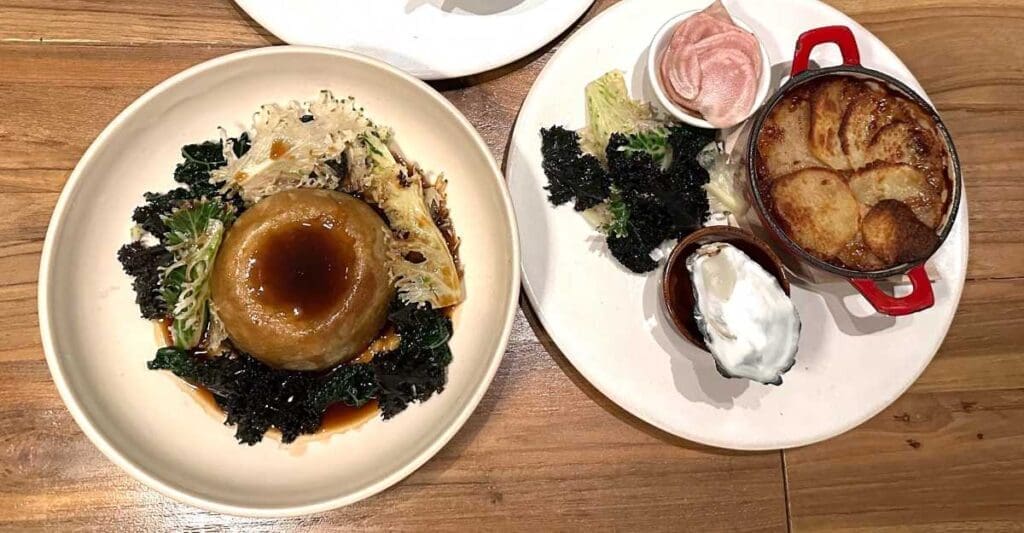 Main courses at Treehouse Manchester in-house restaurant, Pip