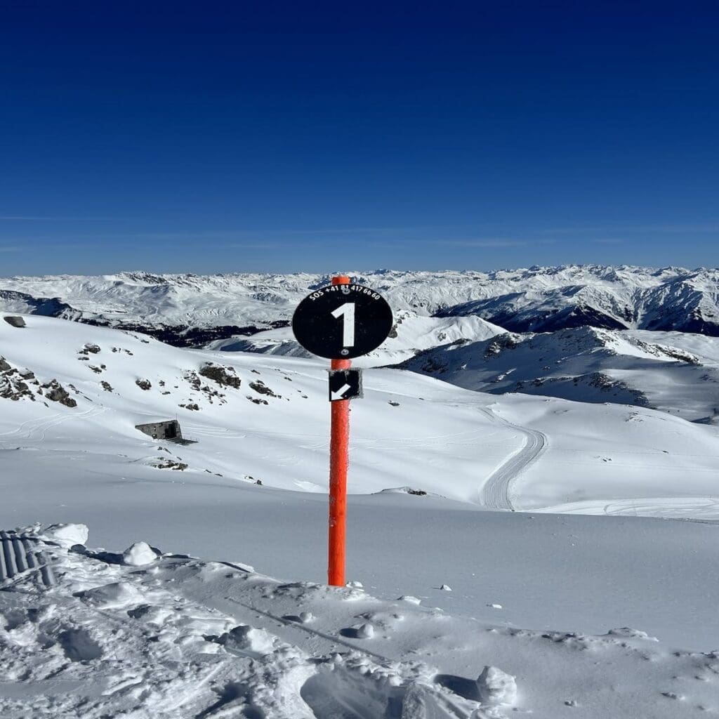 Black run 1 Nord Gipfel