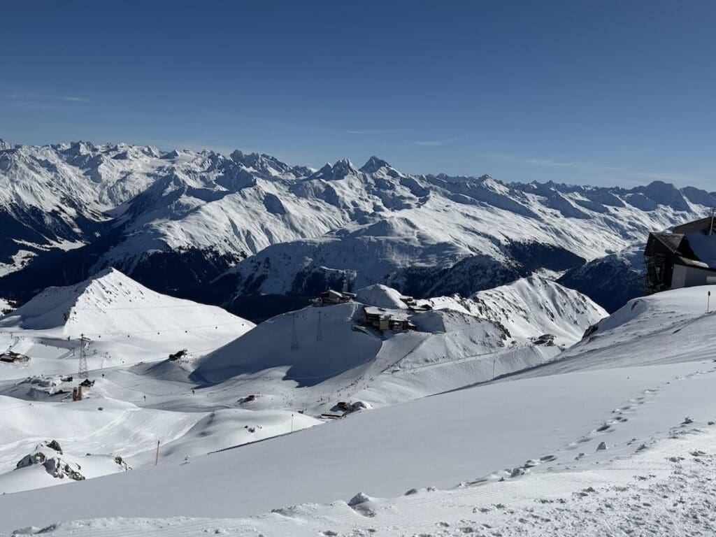 Mountain view from the piste Davos