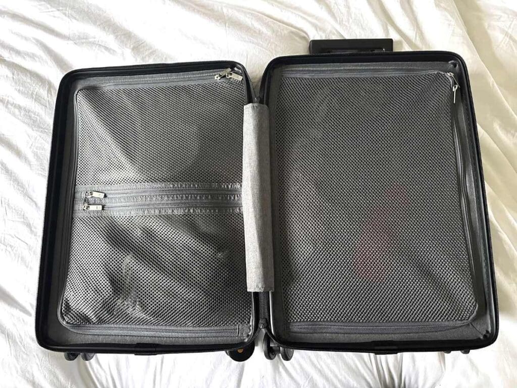 Inside view of the Luminous Range carry-on.