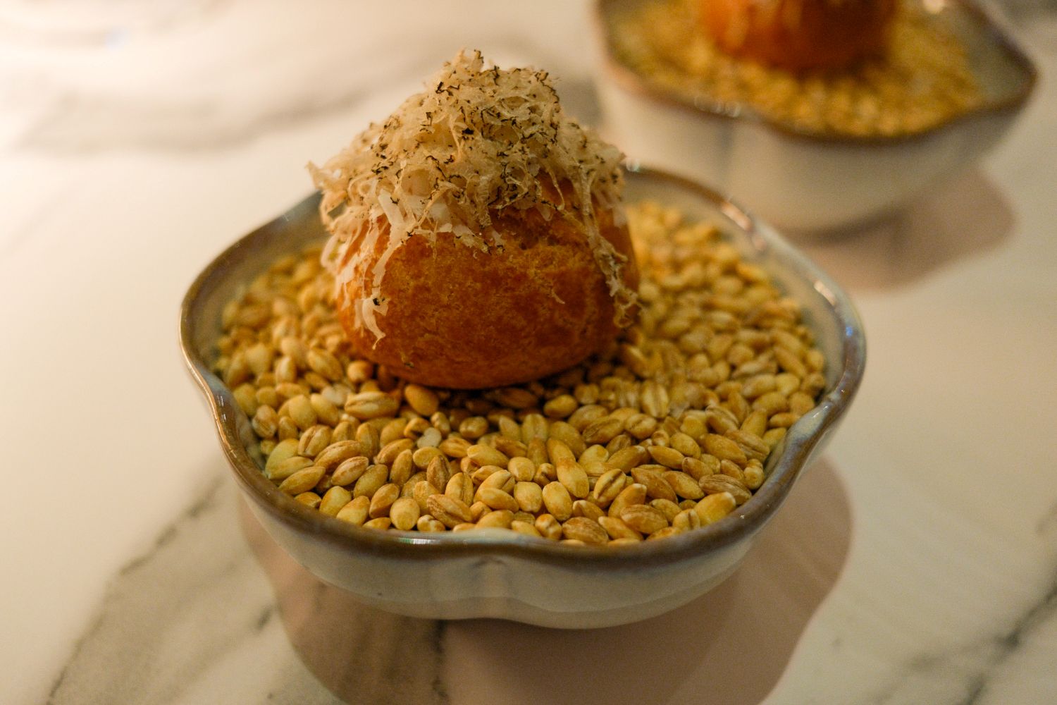 Gougere filled with a Truffle and Cheese Sauce, The Avenue, Lainston House