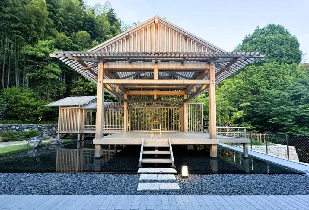 Banyan Tree higashiyama has a re-imagined Noh theatre stage in the centre of the garden, the oly hotel in Kyoto to have such a stage.