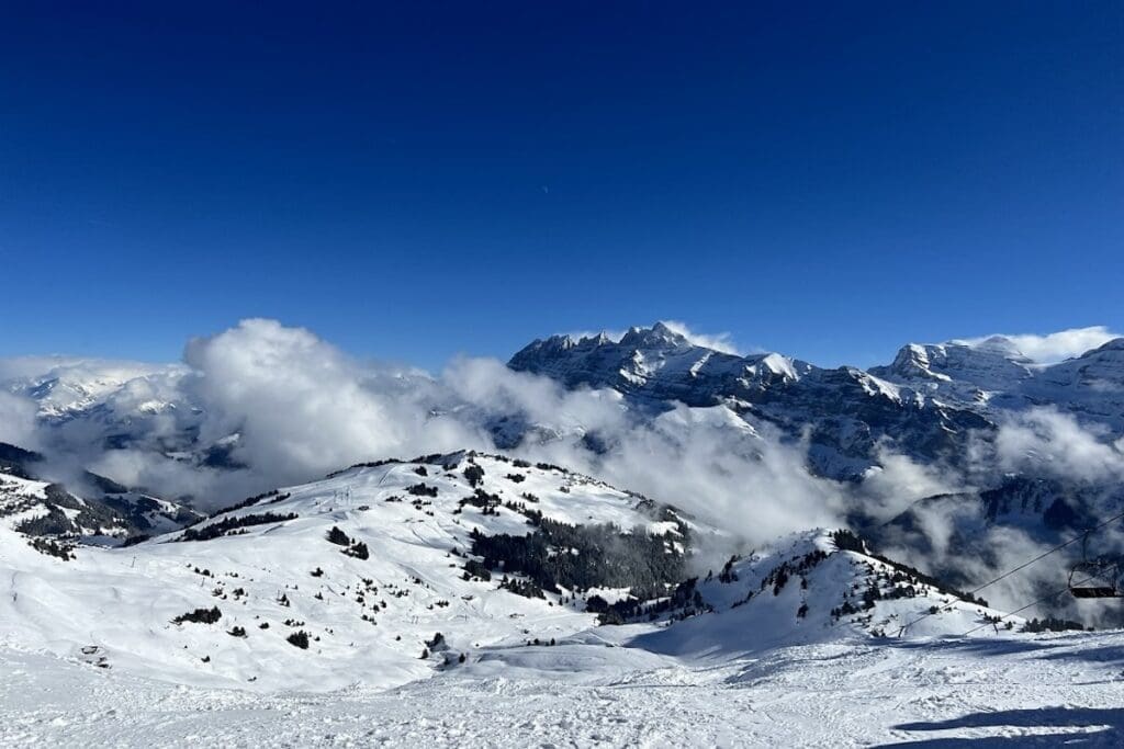 Looking towards Switzerland from Avoriaz