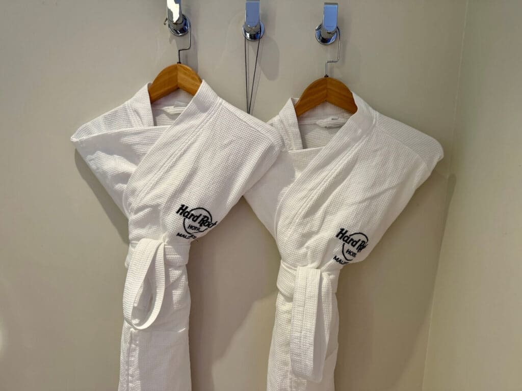 Bath gowns Hard Rock Hotel Crossroads Maldives