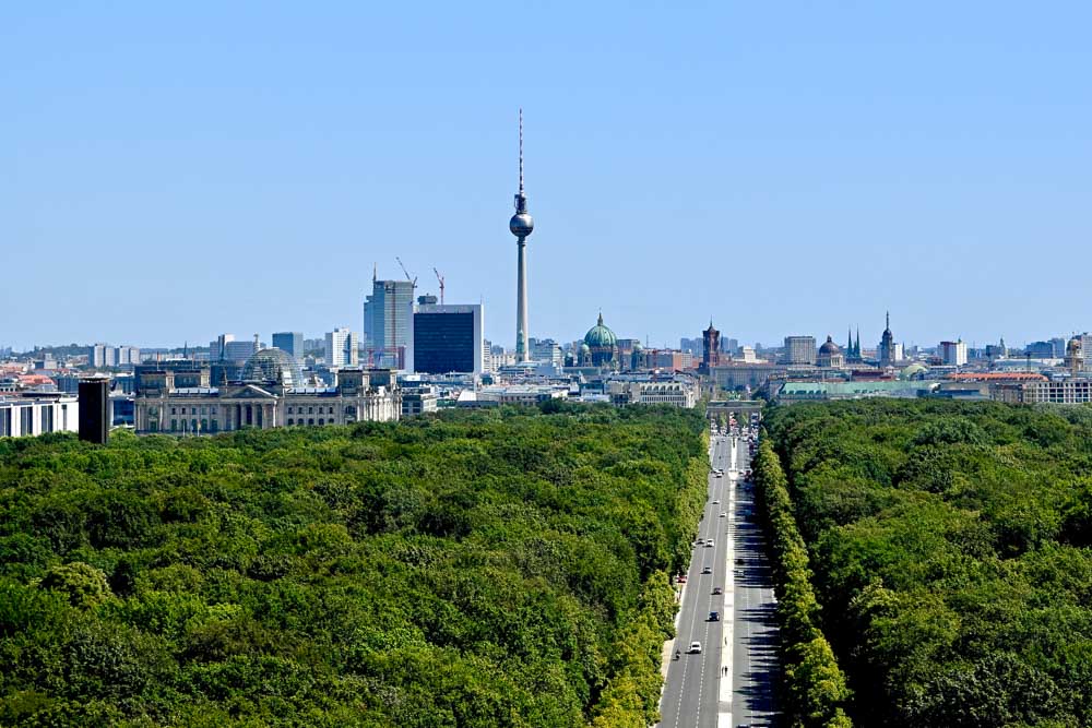 Berlin view over Tiergarten from Victory Column. Photo: Ted Trivuncic