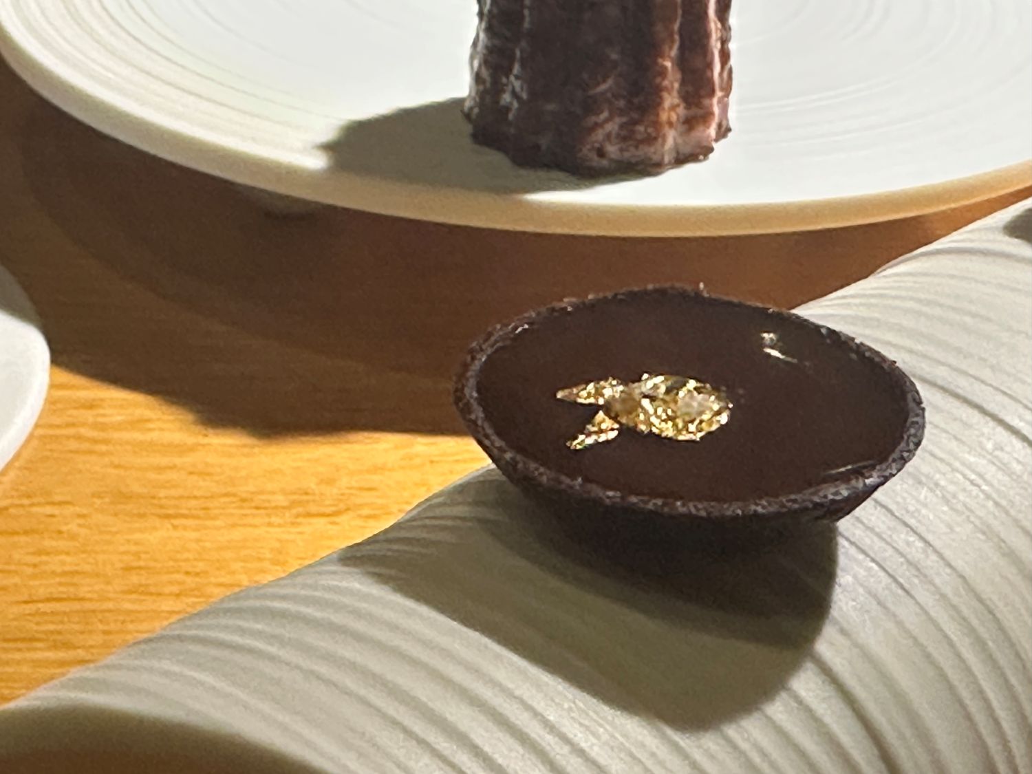 Petit fours at Bybrook. Canelle and Salted Caramel Chocolate