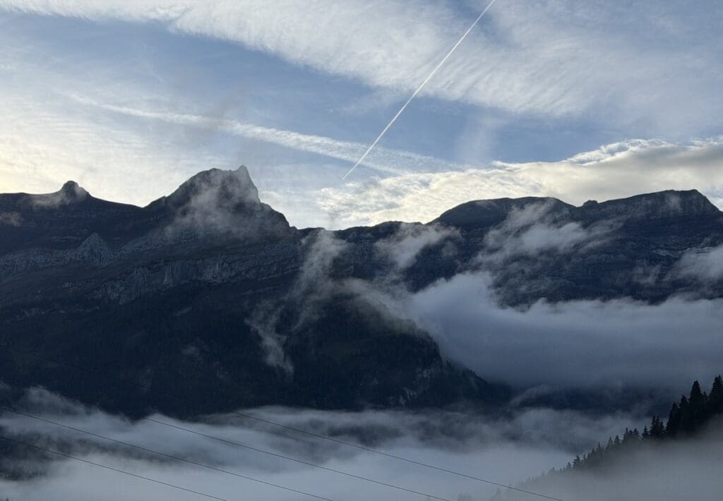 Misty morning in les Alpes Vaudoises